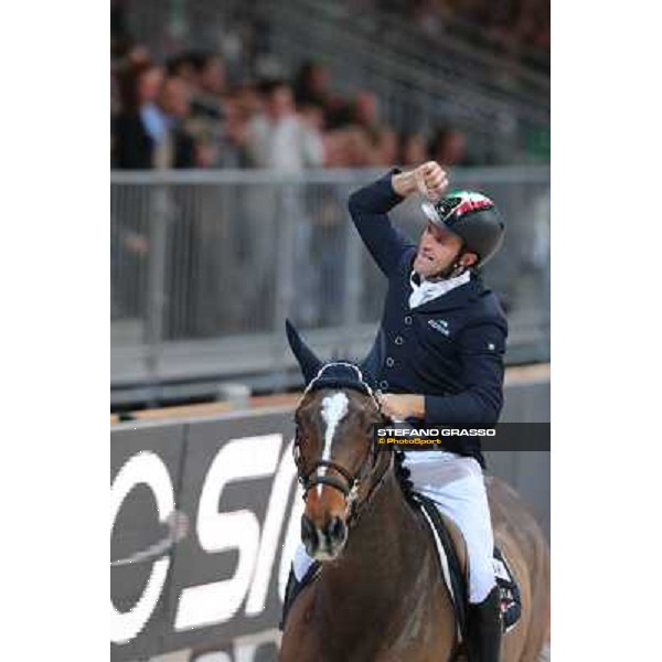 Luca Maria Moneta and Neptune Brecourt are second in the Rolex FEI World Cup jumping Verona presented by FixDesign Fieracavalli 2012 - Verona,11th nov. 2012 ph.Stefano Grasso