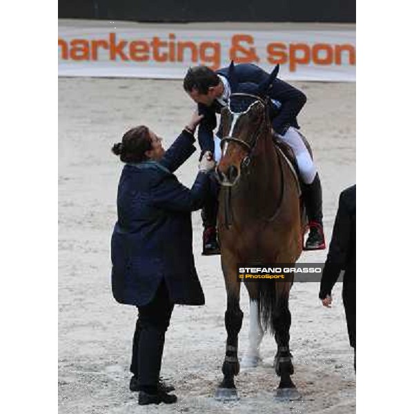 Luca Maria Moneta and Neptune Brecourt are second in the Rolex FEI World Cup jumping Verona presented by FixDesign Fieracavalli 2012 - Verona,11th nov. 2012 ph.Stefano Grasso