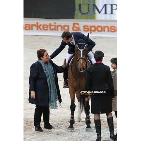 Luca Maria Moneta and Neptune Brecourt are second in the Rolex FEI World Cup jumping Verona presented by FixDesign Fieracavalli 2012 - Verona,11th nov. 2012 ph.Stefano Grasso