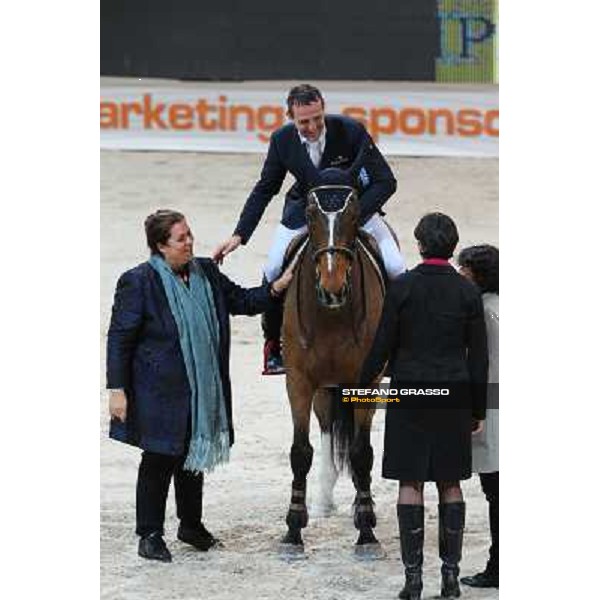 Luca Maria Moneta and Neptune Brecourt are second in the Rolex FEI World Cup jumping Verona presented by FixDesign Fieracavalli 2012 - Verona,11th nov. 2012 ph.Stefano Grasso