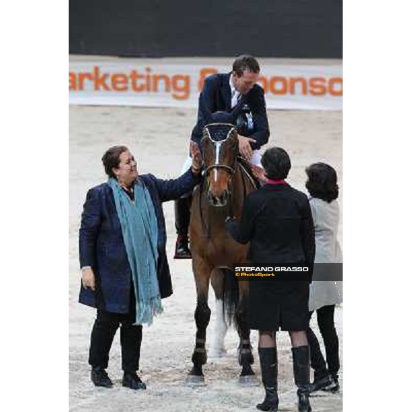 Luca Maria Moneta and Neptune Brecourt are second in the Rolex FEI World Cup jumping Verona presented by FixDesign Fieracavalli 2012 - Verona,11th nov. 2012 ph.Stefano Grasso