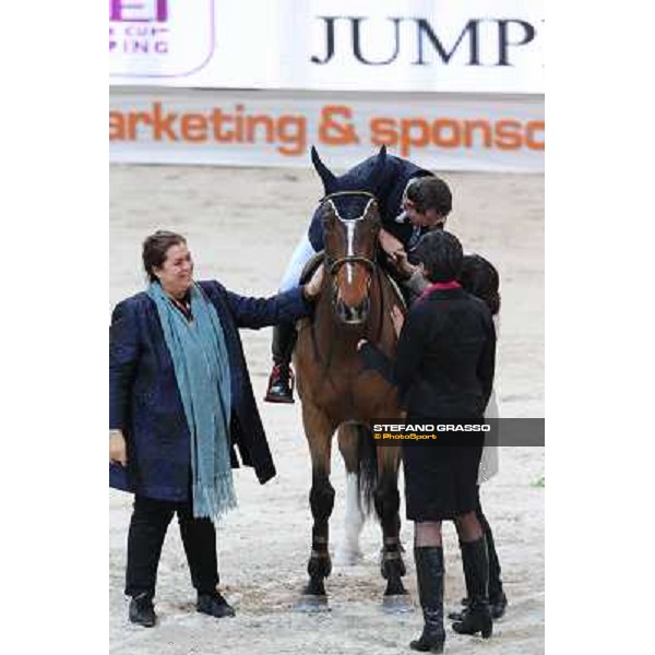 Luca Maria Moneta and Neptune Brecourt are second in the Rolex FEI World Cup jumping Verona presented by FixDesign Fieracavalli 2012 - Verona,11th nov. 2012 ph.Stefano Grasso