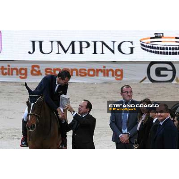 Luca Maria Moneta and Neptune Brecourt are second in the Rolex FEI World Cup jumping Verona presented by FixDesign Fieracavalli 2012 - Verona,11th nov. 2012 ph.Stefano Grasso