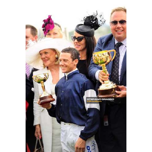 Green Moon, Brett Prebble up, wins the Melbourne Cup Melbourne - Flemington racecourse,6th nov.2012 ph.Peeo Ploff