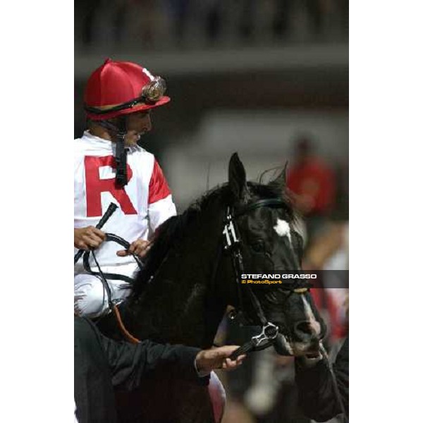 close up for John Velazquez on Roses in May, winners of Dubai World Cup 2005 Nad El Sheba- Dubai, 26th march 2005 ph. Stefano Grasso