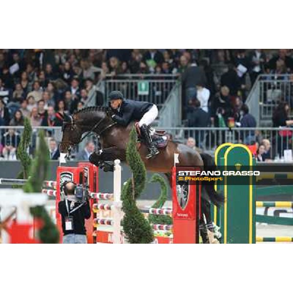 Dirk Demeersman and Bufero Van Het Panishof Rolex Fei World Cup Jumping Verona Fieracavalli 2012 Verona,11th nov.2012 ph.Stefano Grasso