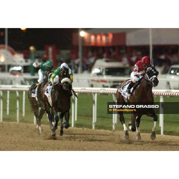 Javier Castellano on Saratoga County wins the Dubai Golden Shaeen Nad El Sheba- Dubai, 26th march 2005 ph. Stefano Grasso