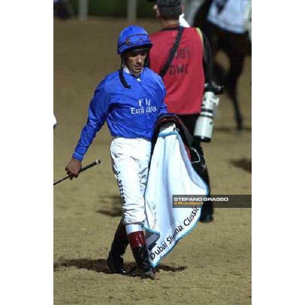 a disappointed Frankie Dettori Nad El Sheba- Dubai, 26th march 2005 ph. Stefano Grasso