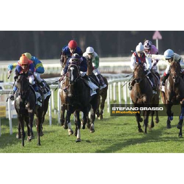 Premio San Rossore Fracassa on Polar Doub(left) wins on Sto Na Sto and Salumee San Rossore racetrack Pisa, 28th march 2005 ph. Stefano Grasso