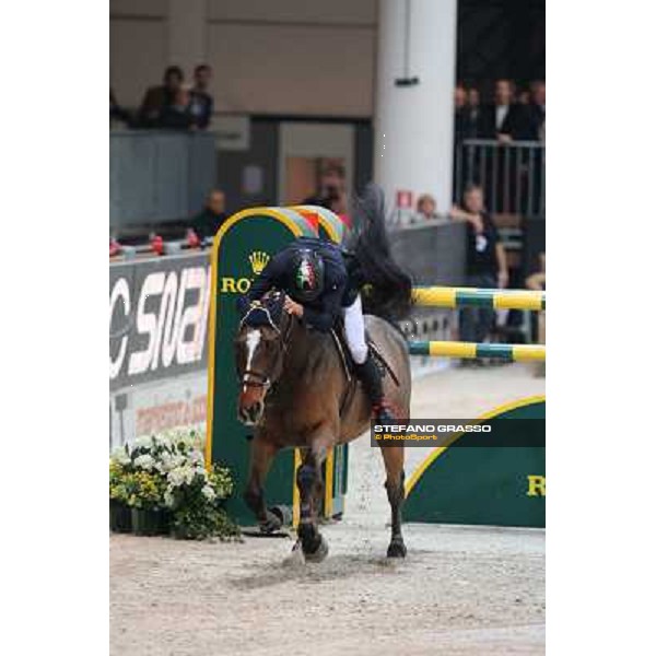 Luca Maria Moneta and Neptune Brecourt Rolex Fei World Cup Jumping Verona Fieracavalli 2012 Verona,11th nov.2012 ph.Stefano Grasso