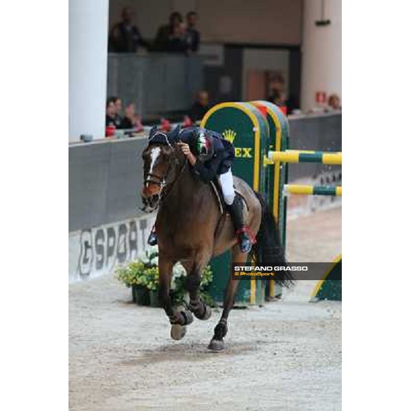 Luca Maria Moneta and Neptune Brecourt Rolex Fei World Cup Jumping Verona Fieracavalli 2012 Verona,11th nov.2012 ph.Stefano Grasso