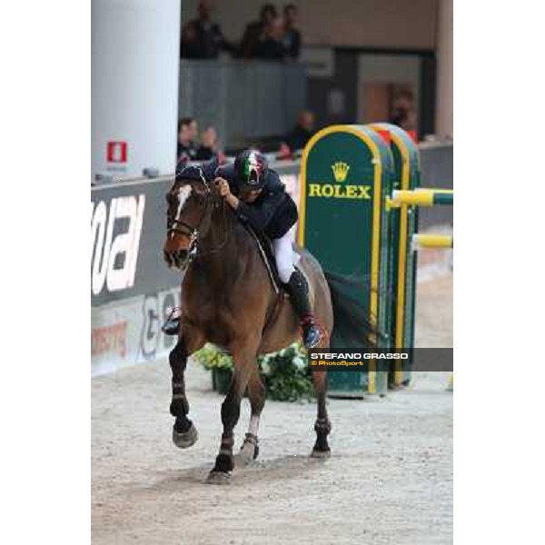 Luca Maria Moneta and Neptune Brecourt Rolex Fei World Cup Jumping Verona Fieracavalli 2012 Verona,11th nov.2012 ph.Stefano Grasso