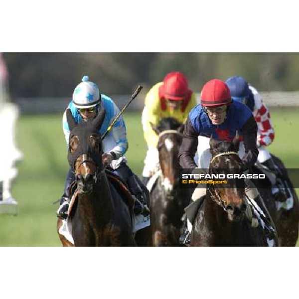 Claudio Colombi onb Kaysun wins the Premio Aereoporto Toscano Galilei San Rossore racetrack Pisa, 28th march 2005 ph. Stefano Grasso