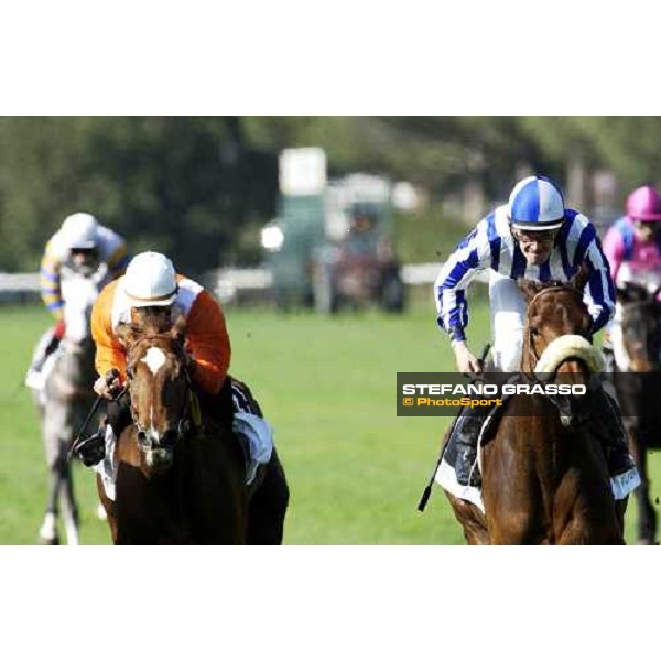 Claudio Colombi on Landinium (right) wins the Premio Regione Toscana beating Rock of Angels San Rossore racetrack Pisa, 28th march 2005 ph. Stefano Grasso