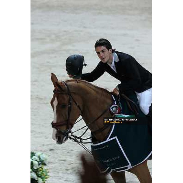 Sergio Alvarez Moya parades on Zipper after winning the Rolex Fei World Cup Jumping Verona Fieracavalli 2012 Verona,11th nov.2012 ph.Stefano Grasso