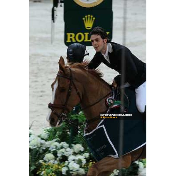 Sergio Alvarez Moya parades on Zipper after winning the Rolex Fei World Cup Jumping Verona Fieracavalli 2012 Verona,11th nov.2012 ph.Stefano Grasso