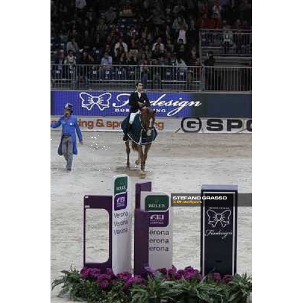 The prize giving ceremony for Sergio Alvarez Moya and Zipper Rolex Fei World Cup Jumping Verona Fieracavalli 2012 Verona,11th nov.2012 ph.Stefano Grasso