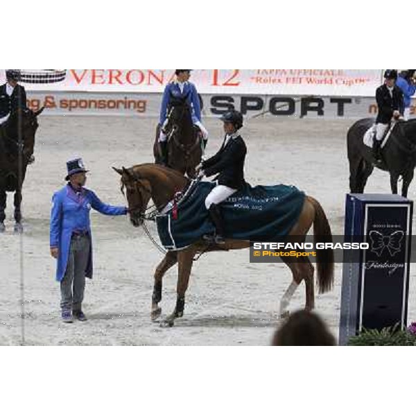 The prize giving ceremony for Sergio Alvarez Moya and Zipper Rolex Fei World Cup Jumping Verona Fieracavalli 2012 Verona,11th nov.2012 ph.Stefano Grasso