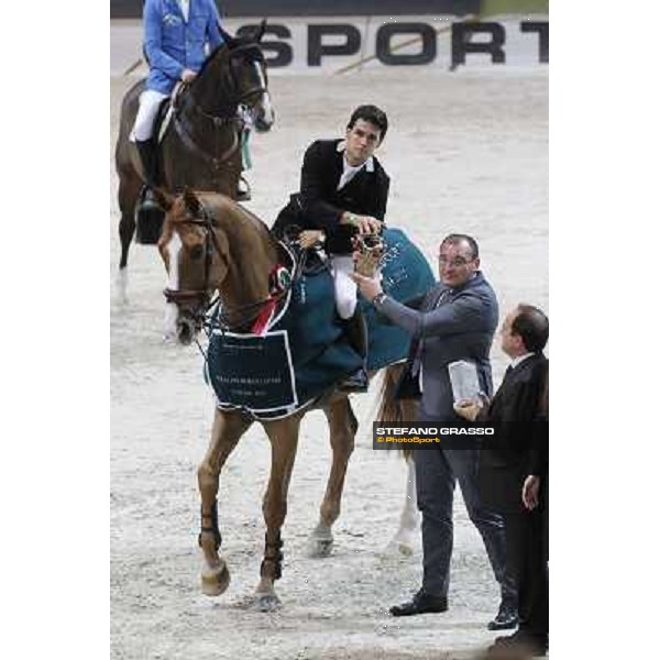 The prize giving ceremony for Sergio Alvarez Moya and Zipper Rolex Fei World Cup Jumping Verona Fieracavalli 2012 Verona,11th nov.2012 ph.Stefano Grasso
