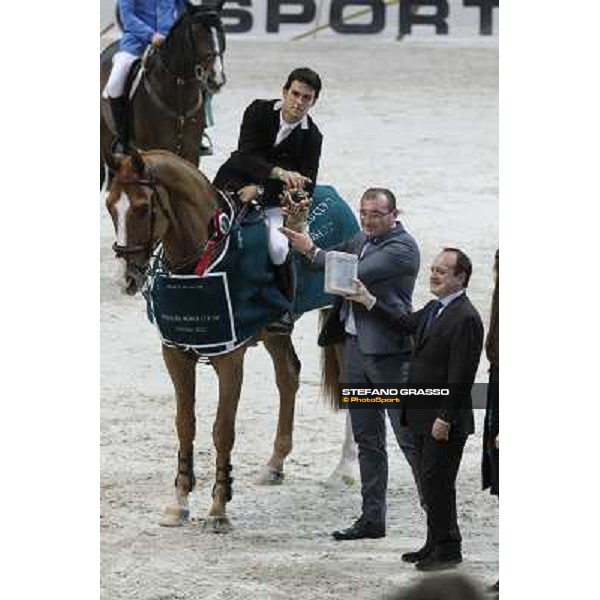 The prize giving ceremony for Sergio Alvarez Moya and Zipper Rolex Fei World Cup Jumping Verona Fieracavalli 2012 Verona,11th nov.2012 ph.Stefano Grasso