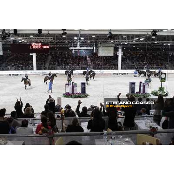 The prize giving ceremony for Sergio Alvarez Moya and Zipper Rolex Fei World Cup Jumping Verona Fieracavalli 2012 Verona,11th nov.2012 ph.Stefano Grasso