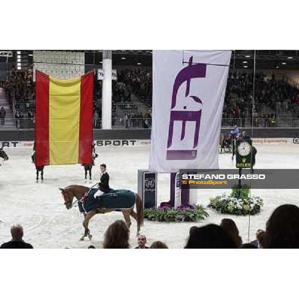The prize giving ceremony for Sergio Alvarez Moya and Zipper Rolex Fei World Cup Jumping Verona Fieracavalli 2012 Verona,11th nov.2012 ph.Stefano Grasso