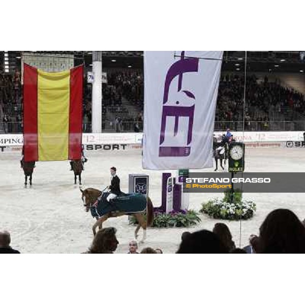The prize giving ceremony for Sergio Alvarez Moya and Zipper Rolex Fei World Cup Jumping Verona Fieracavalli 2012 Verona,11th nov.2012 ph.Stefano Grasso
