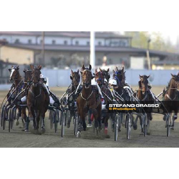 at the first passage of Gran Premio Costa Azzurra, Jos Verbeeck and Gigant Neo leads on Zinzan Brooke Tur and the group Vinovo racetrack 4th april 2005 ph. Stefano Grasso