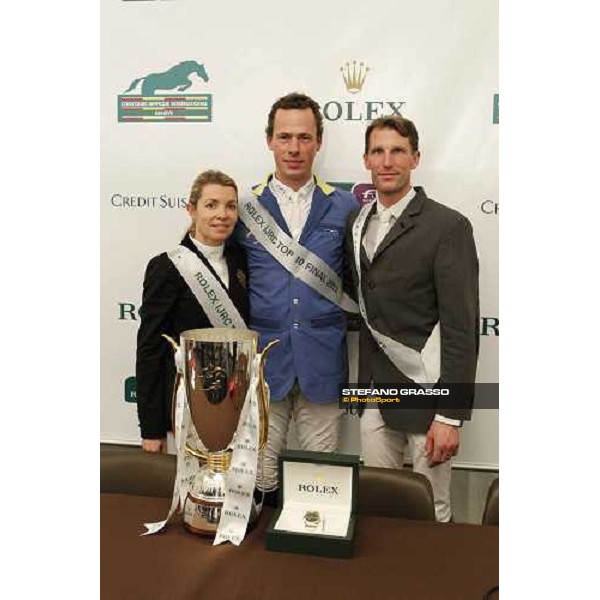 Prize giving ceremony for Christian Ahlmann winner with Taloubet Z win of the Rolex IJRC Top Ten 2012 Geneve,7th dec.2012 ph.Stefano Grasso