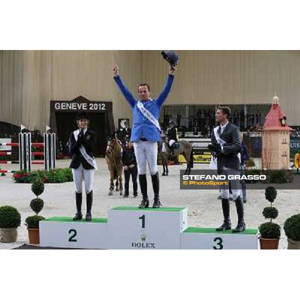 Christian Ahlmann,Edwina Tops-Alexander and Kevin Staut Top 10 Rolex IJRC Geneve,7th dec.2012 ph.IJRC/SGrasso
