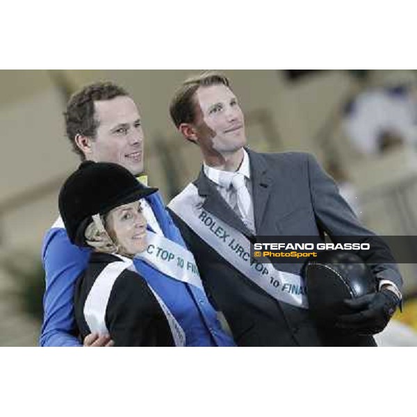 Christian Ahlmann,Edwina Tops-Alexander and Kevin Staut Top 10 Rolex IJRC Geneve,7th dec.2012 ph.IJRC/SGrasso
