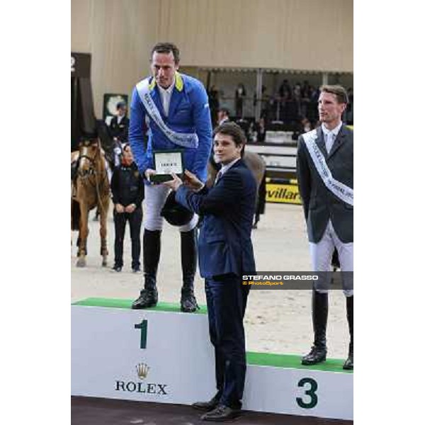 Christian Ahlmann receives the watch by Rolex Top 10 Rolex IJRC Geneve,7th dec.2012 ph.IJRC/StefanoGrasso