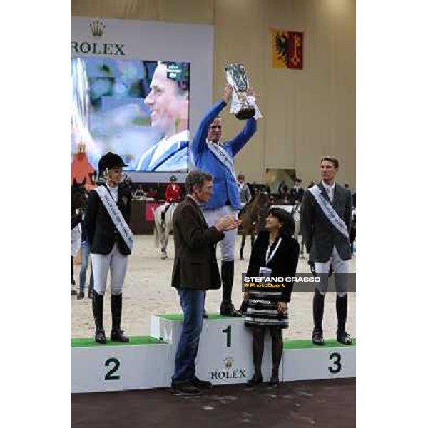 Christian Ahlmann, Edwina Tops-Alexander,Kevin Staut,Ludger Beerbaum and Eleonora Ottaviani Top 10 Rolex IJRC Geneve,7th dec.2012 ph.IJRC/StefanoGrasso
