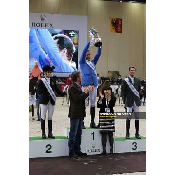 Christian Ahlmann, Edwina Tops-Alexander,Kevin Staut,Ludger Beerbaum and Eleonora Ottaviani Top 10 Rolex IJRC Geneve,7th dec.2012 ph.IJRC/StefanoGrasso