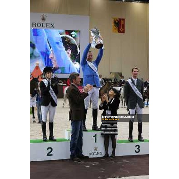 Christian Ahlmann, Edwina Tops-Alexander,Kevin Staut,Ludger Beerbaum and Eleonora Ottaviani Top 10 Rolex IJRC Geneve,7th dec.2012 ph.IJRC/StefanoGrasso