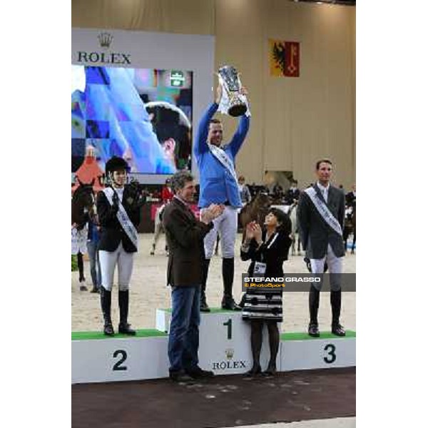 Christian Ahlmann, Edwina Tops-Alexander,Kevin Staut,Ludger Beerbaum and Eleonora Ottaviani Top 10 Rolex IJRC Geneve,7th dec.2012 ph.IJRC/StefanoGrasso
