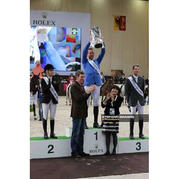Christian Ahlmann, Edwina Tops-Alexander,Kevin Staut,Ludger Beerbaum and Eleonora Ottaviani Top 10 Rolex IJRC Geneve,7th dec.2012 ph.IJRC/StefanoGrasso