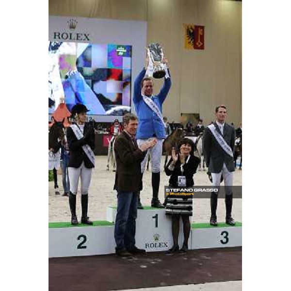 Christian Ahlmann, Edwina Tops-Alexander,Kevin Staut,Ludger Beerbaum and Eleonora Ottaviani Top 10 Rolex IJRC Geneve,7th dec.2012 ph.IJRC/StefanoGrasso