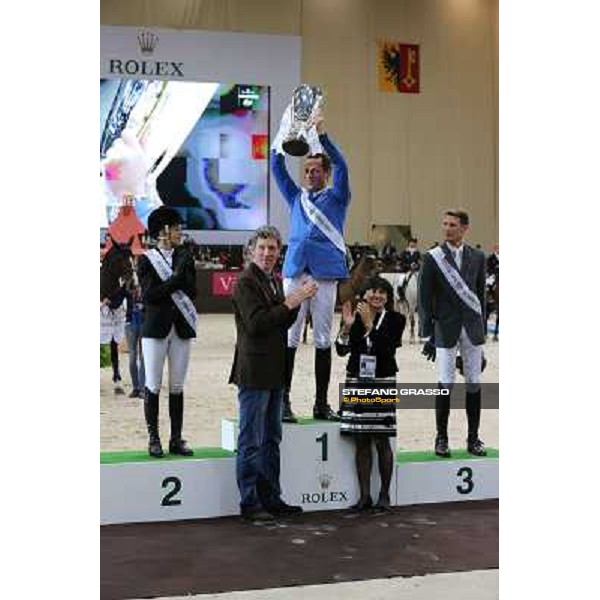 Christian Ahlmann, Edwina Tops-Alexander,Kevin Staut,Ludger Beerbaum and Eleonora Ottaviani Top 10 Rolex IJRC Geneve,7th dec.2012 ph.IJRC/StefanoGrasso