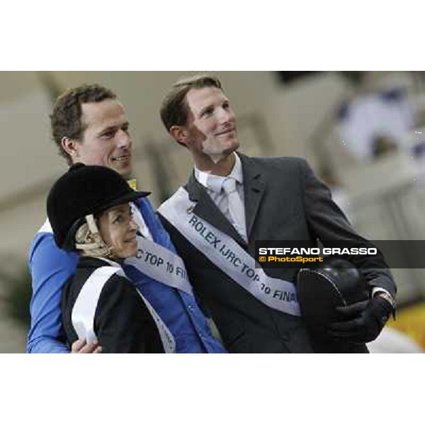 Christian Ahlmann,Edwina Tops-Alexander and Kevin Staut Top 10 Rolex IJRC Geneve,7th dec.2012 ph.IJRC/StefanoGrasso