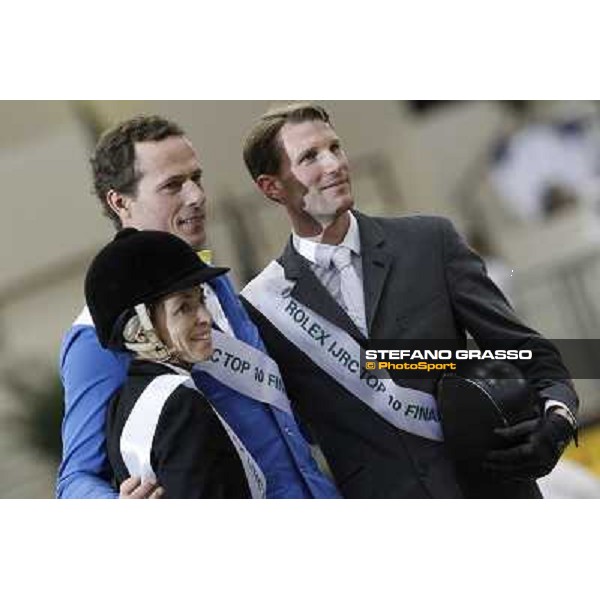 Christian Ahlmann,Edwina Tops-Alexander and Kevin Staut Top 10 Rolex IJRC Geneve,7th dec.2012 ph.IJRC/StefanoGrasso