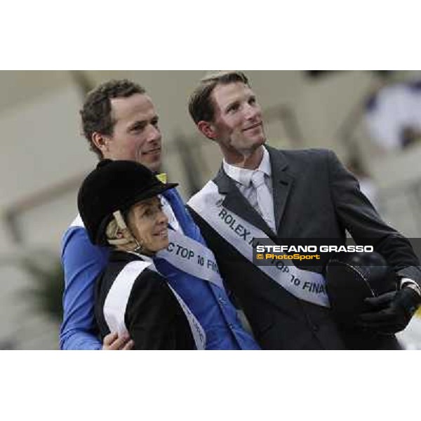 Christian Ahlmann,Edwina Tops-Alexander and Kevin Staut Top 10 Rolex IJRC Geneve,7th dec.2012 ph.IJRC/StefanoGrasso