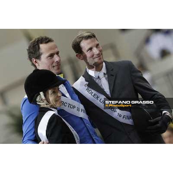Christian Ahlmann,Edwina Tops-Alexander and Kevin Staut Top 10 Rolex IJRC Geneve,7th dec.2012 ph.IJRC/StefanoGrasso