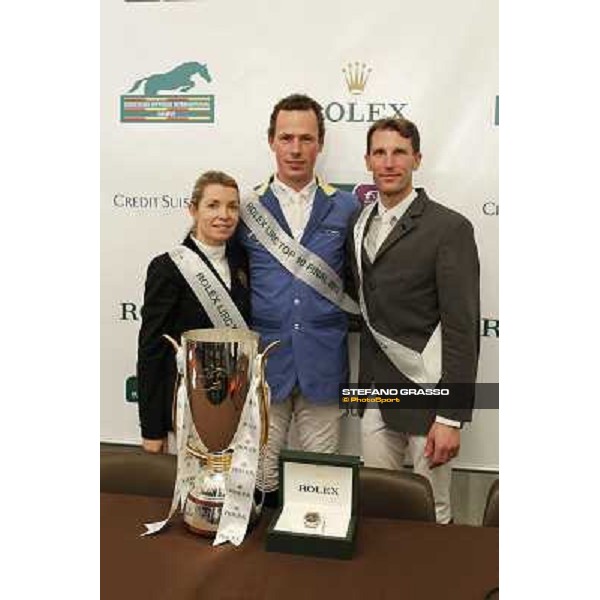 Christian Ahlmann,Edwina Tops-Alexander and Kevin Staut Top 10 Rolex IJRC Geneve,7th dec.2012 ph.IJRC/StefanoGrasso