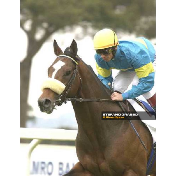 close up for Frankie Dettori and Scartozz Rome Capannelle 24th april 2005 ph. Stefano Grasso