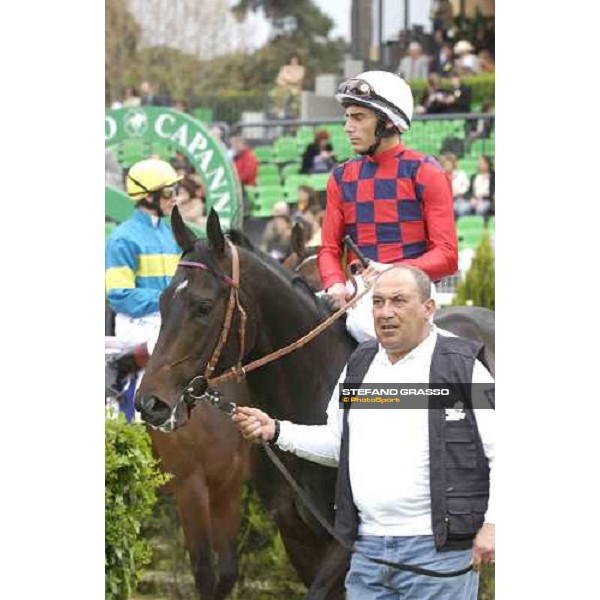 Endo Botti on Remonti during the parade of Premio Parioli Rome Capannelle 24th april 2005 ph. Stefano Grasso