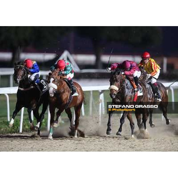 at left Cristiano di Stasio on Onlyyouknowmw wins the Premio Guido Ruffo della Scaletta Rome - Capannelle racecourse,23rd dec.2012 ph.Stefano Grasso
