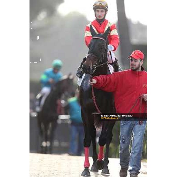 Salvatore Sulas on Regina Mundi Rome - Capannelle racecourse,23rd dec.2012 ph.Stefano Grasso