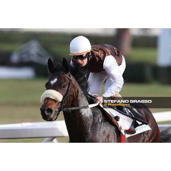 Premio Unire - Racing - Cristian Demuro on Bacchelli leads the group Rome - Capannelle racecourse,23rd dec.2012 ph.Stefano Grasso