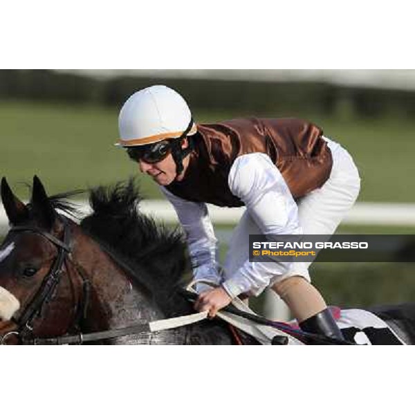 Premio Unire - Racing - Cristian Demuro on Bacchelli leads the group Rome - Capannelle racecourse,23rd dec.2012 ph.Stefano Grasso